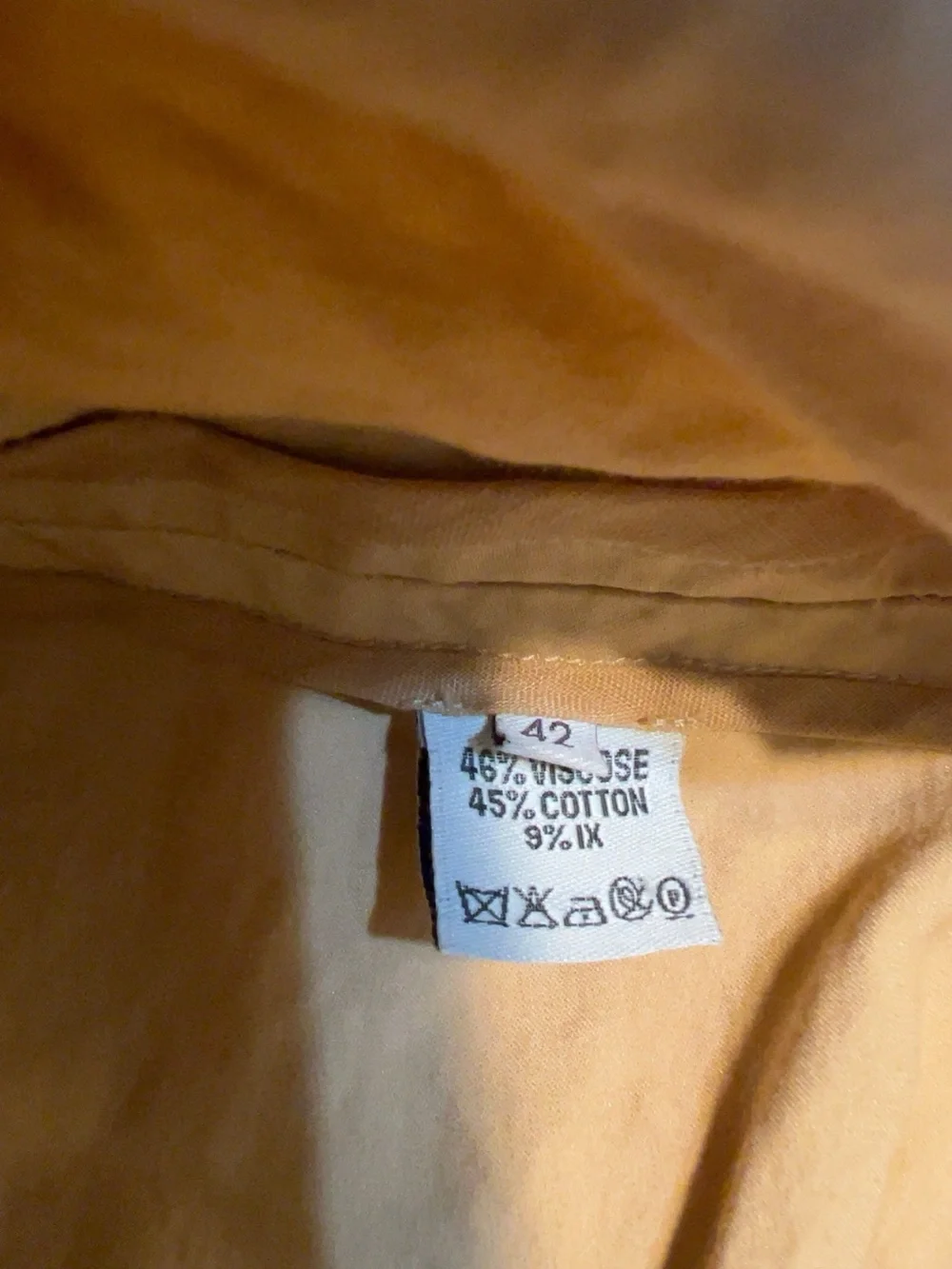 Cortana NWT Camel  Maxi Skirt Side Slit Size 42/10 Linen Cotton